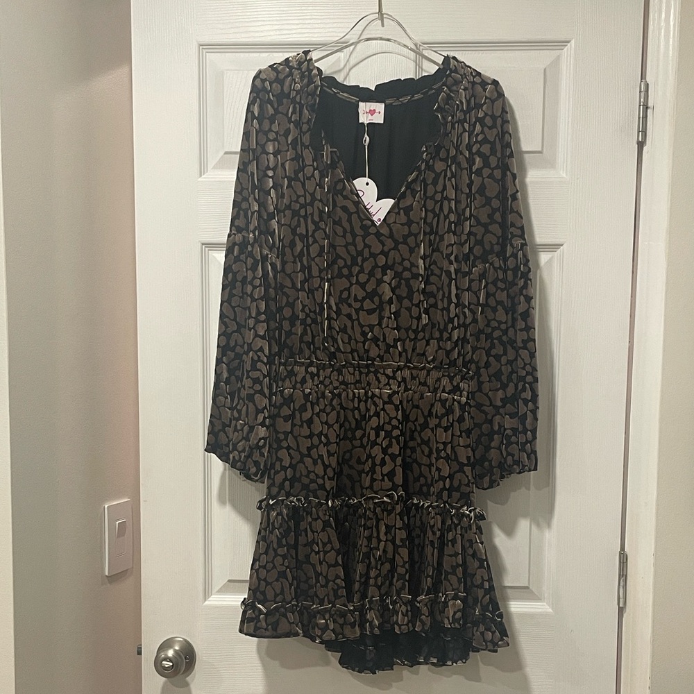 Buddy Love Black and Brown Mini Dress